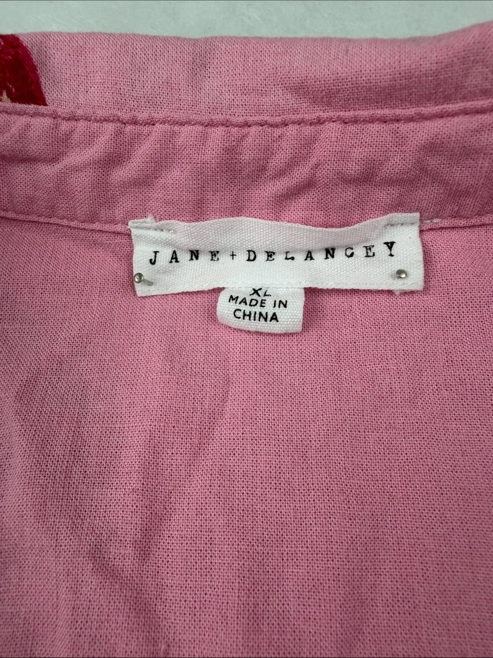 Pink Lobster Linen Viscous Print Button-Down Shirt SzXL - Picture 2 of 12